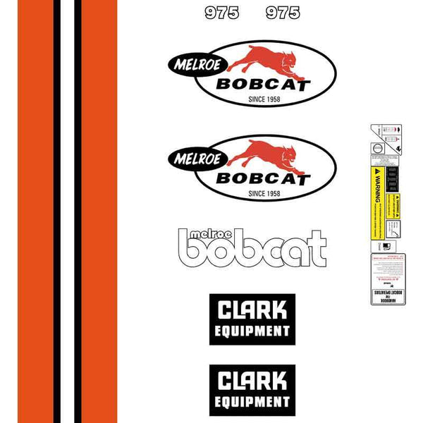 Bobcat Clark 975 Decals Stickers