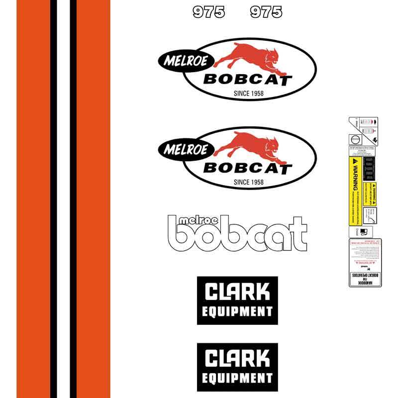 Bobcat Clark 975 Decals Stickers