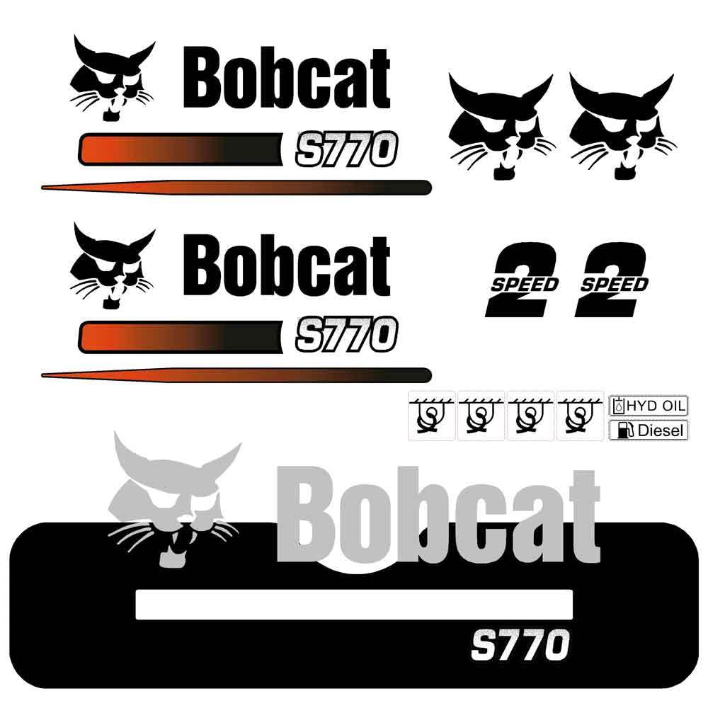 Bobcat S770 Decals Stickers