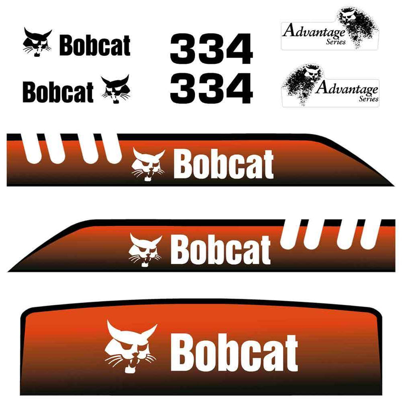 Bobcat 334 Decal Sticker Set - Old Model