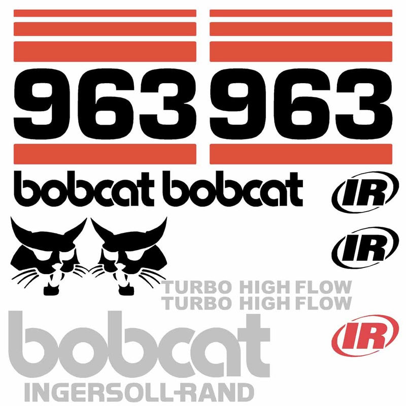 Bobcat T190 Skid Steer Loader Decal Kit – New Reproduction Stickers (Made In Australia)