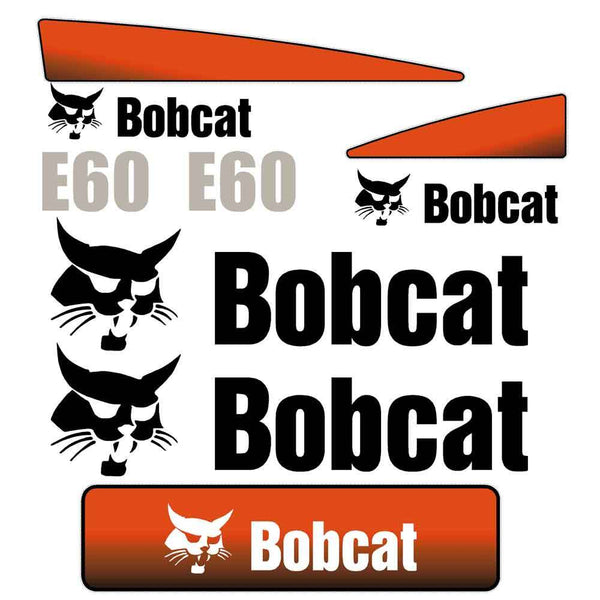 Bobcat E60 Decals Stickers Set