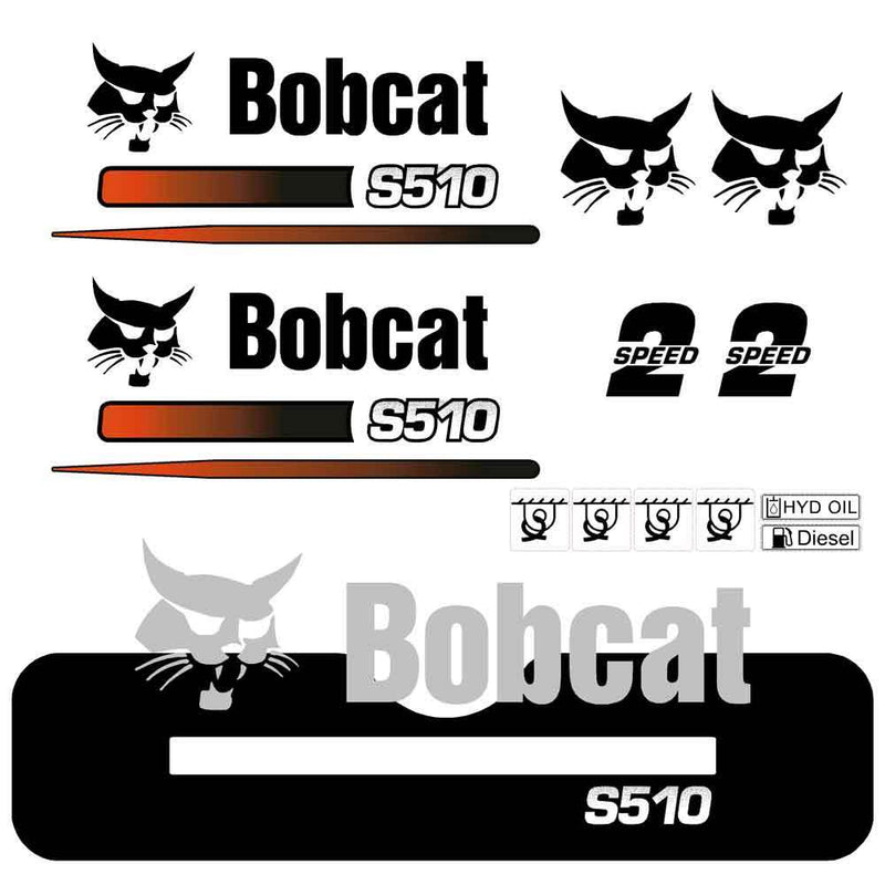  Bobcat S510 Decals Stickers Set