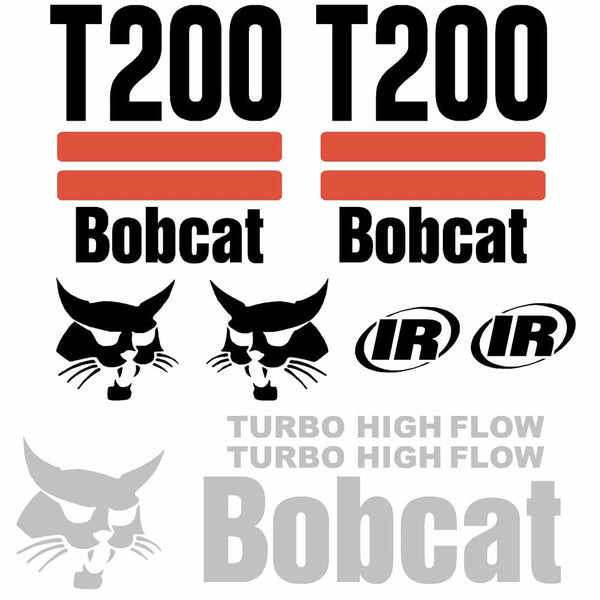 Bobcat T200 Decal Set (2 Stripe)