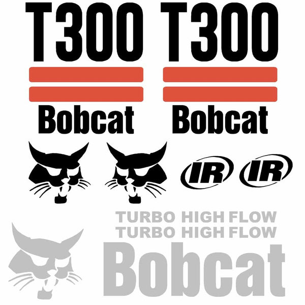 Bobcat T300 Decal Set (2 Stripe)