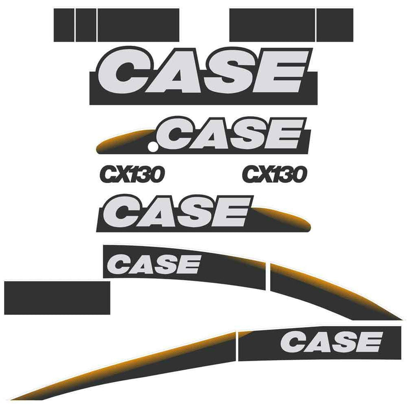 Case CX130 Decal Sticker Set