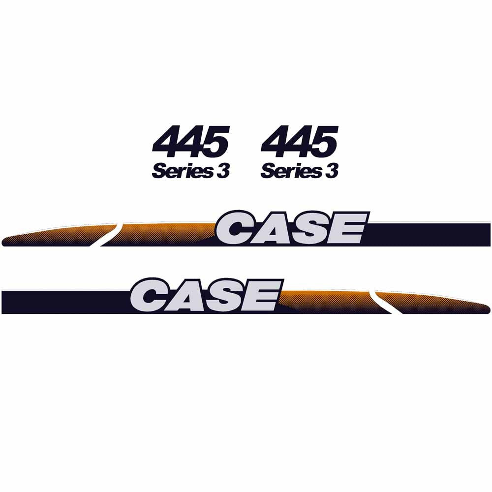 Case Machine Sticker Case 445 Skid Steer Loader Decal Set / Sticker Kit