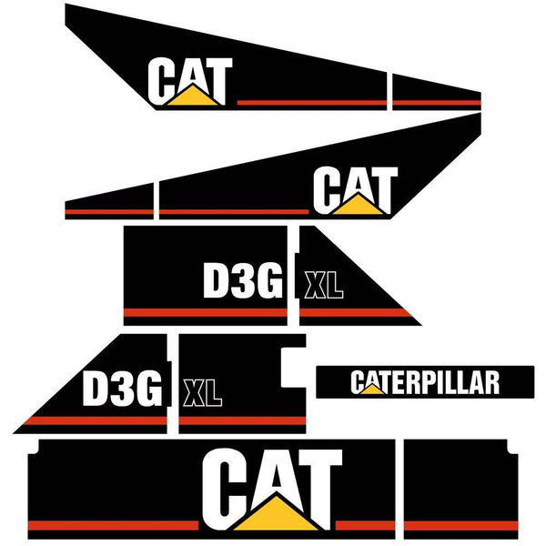 D3G XL Decals Stickers Set