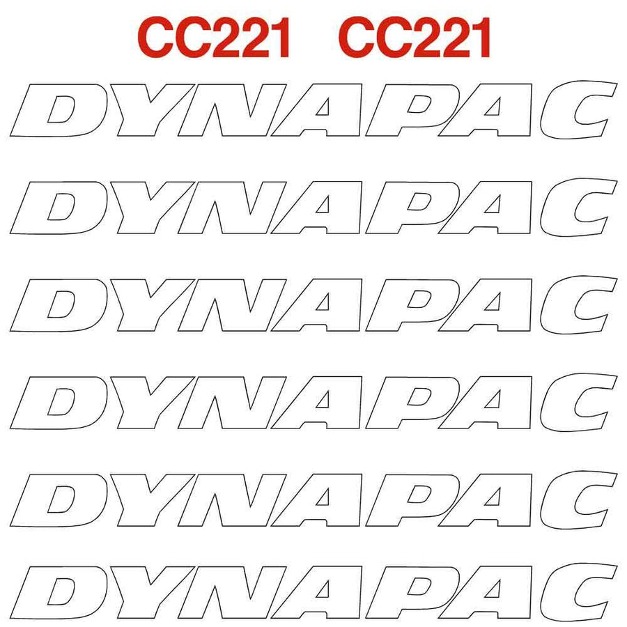 Dynapac CC221 Roller Decal Set / Sticker Kit