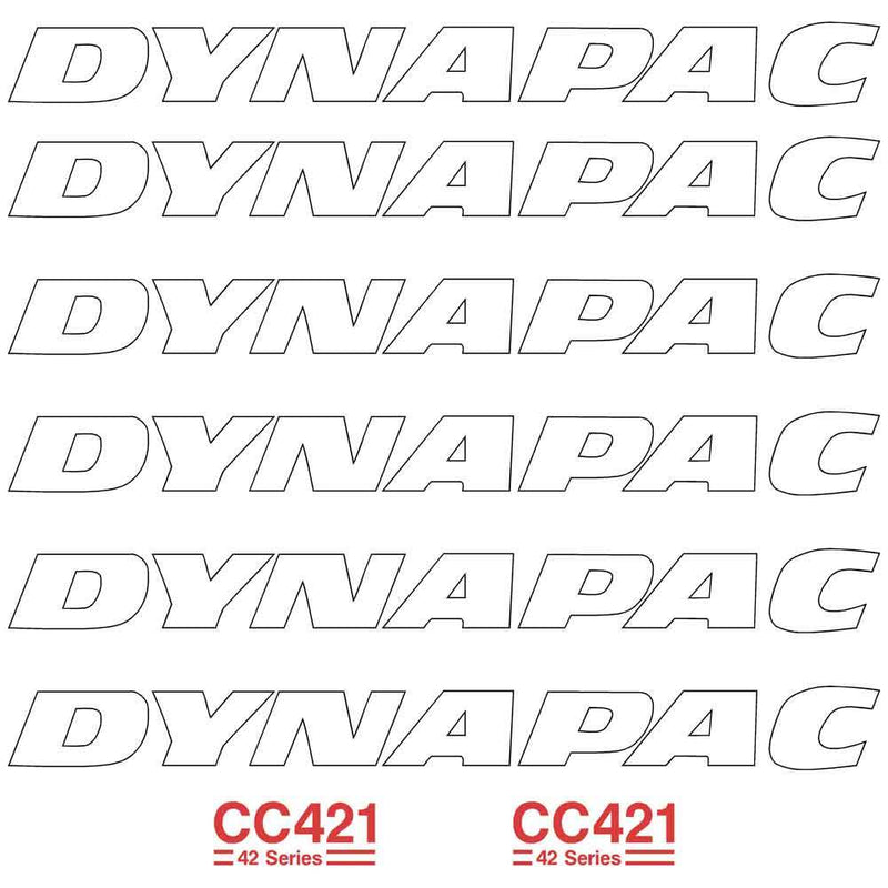 Dynapac CC421 Decals Stickers Set