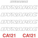 Dynapac CA121 Decal Sticker Set