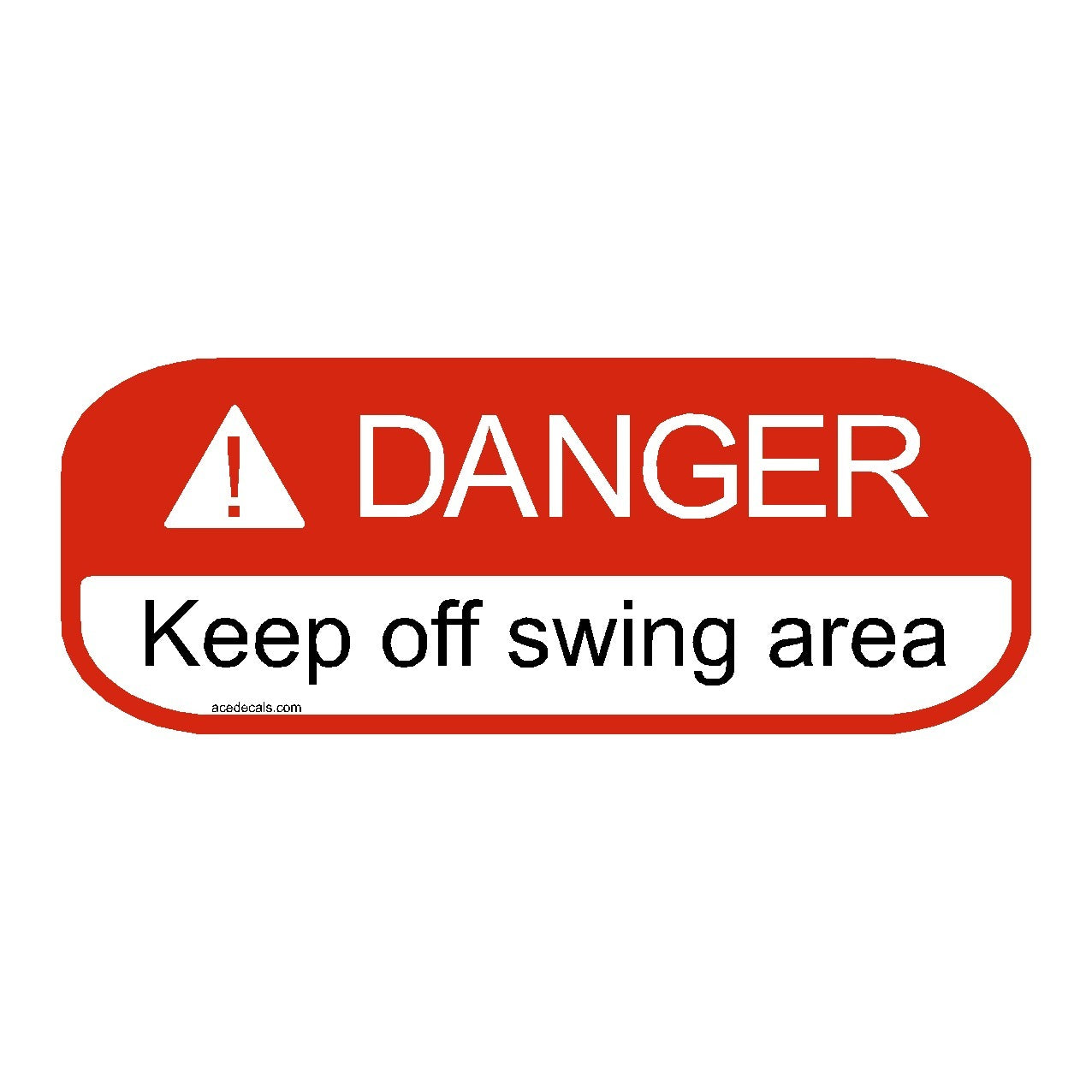 Komatsu Excavator Rear Swing Safety Decal Sticker