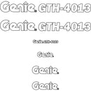Genie GTH4013 Decals Stickers 
