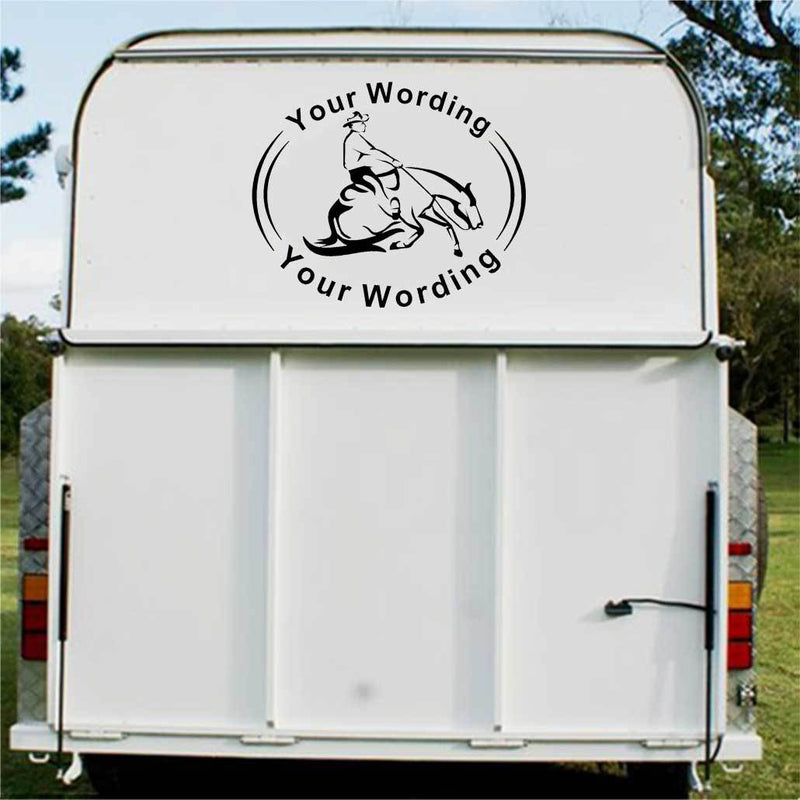 Reining Horse Float Decal