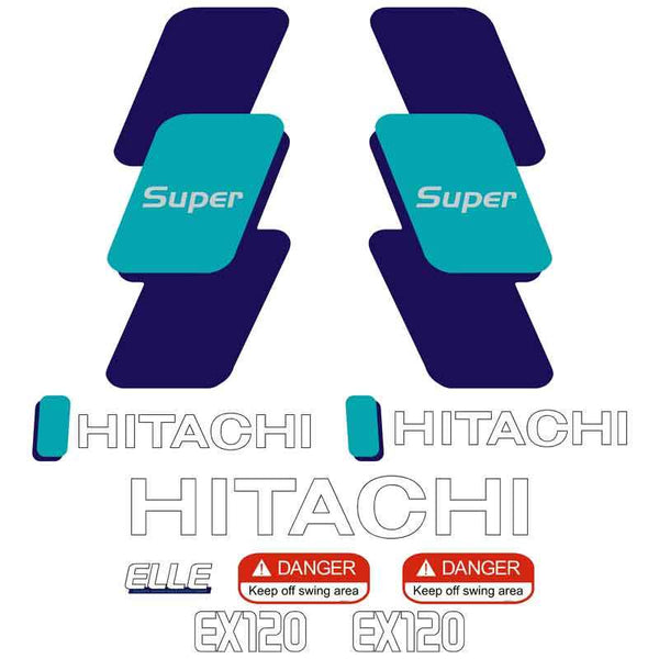 Hitachi EX120-3 Decals Stickers Set