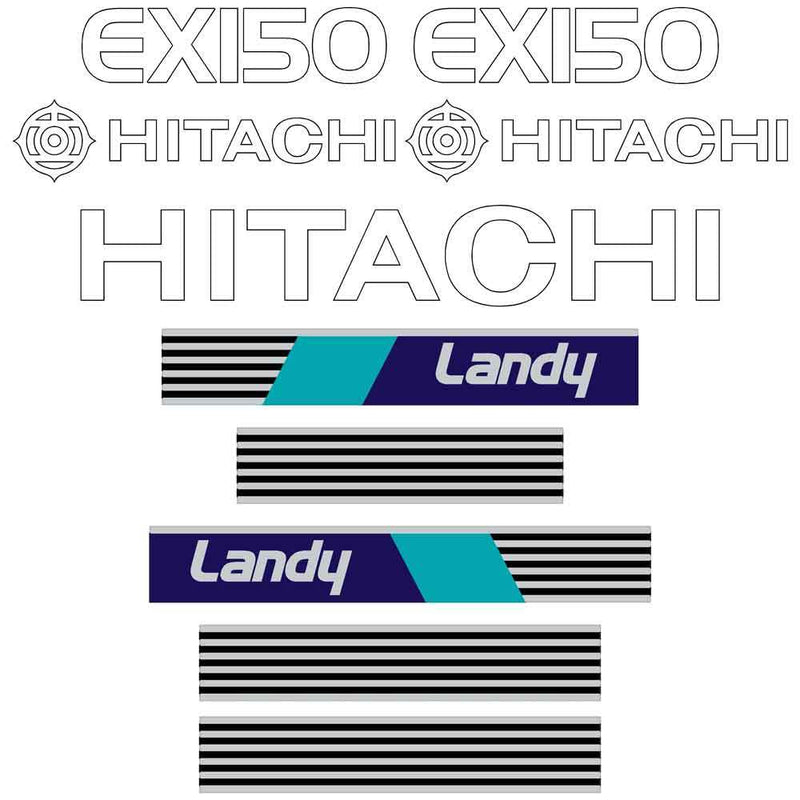 Hitachi EX150-1 Decal Sticker Set