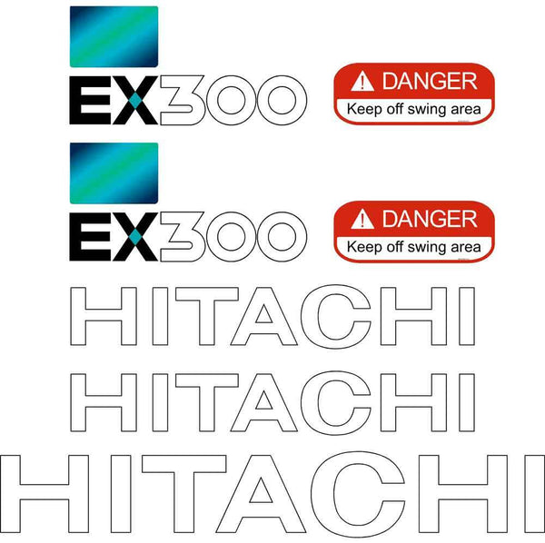 Hitachi EX300-5 Decals Stickers Set