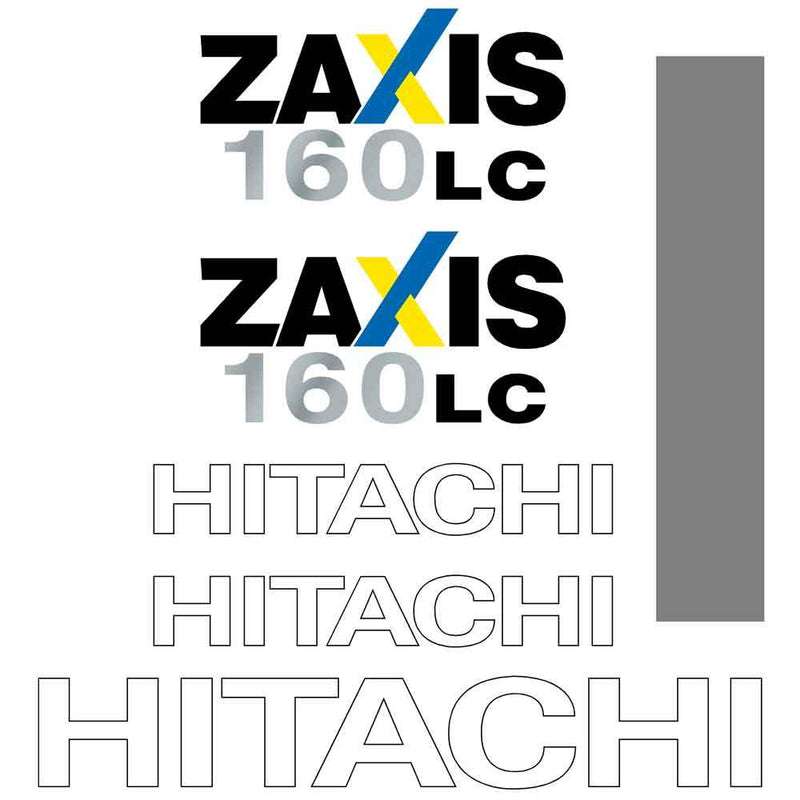 Hitachi ZX160LC-3 Decal Sticker Set