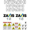 Hitachi ZX18-3 Decals Stickers