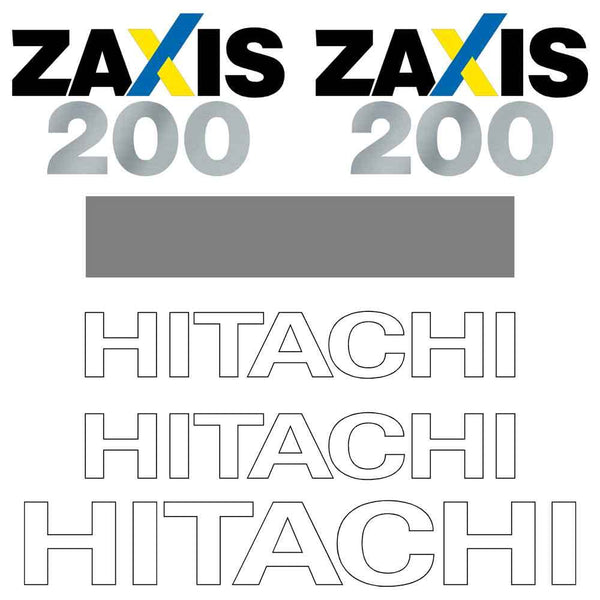 Hitachi ZX200-3 LC Decal Sticker Set