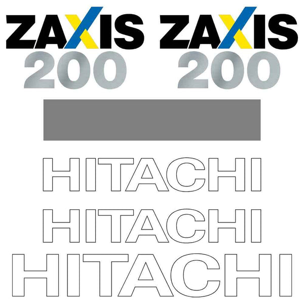 Hitachi ZX200-3 LC Decals Stickers