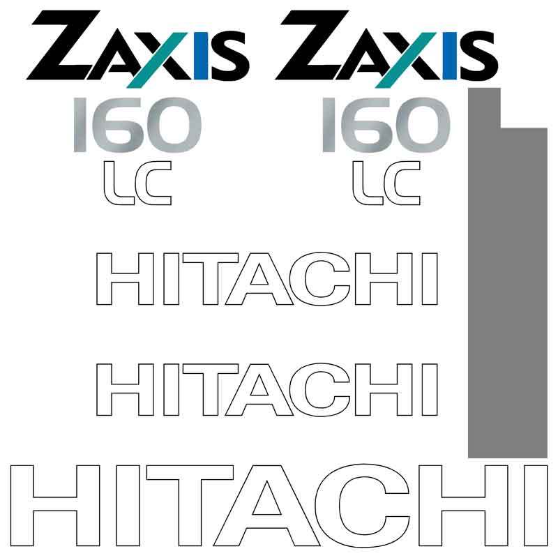 Hitachi ZX160LC Decal Sticker Set