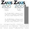 Hitachi ZX200LC Decal Sticker Set