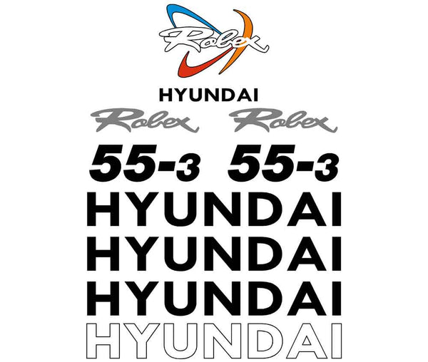 Hyundai R 55-3 Decals Stickers