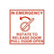 Emergency Rotate to open Door Safety Decal Sticker