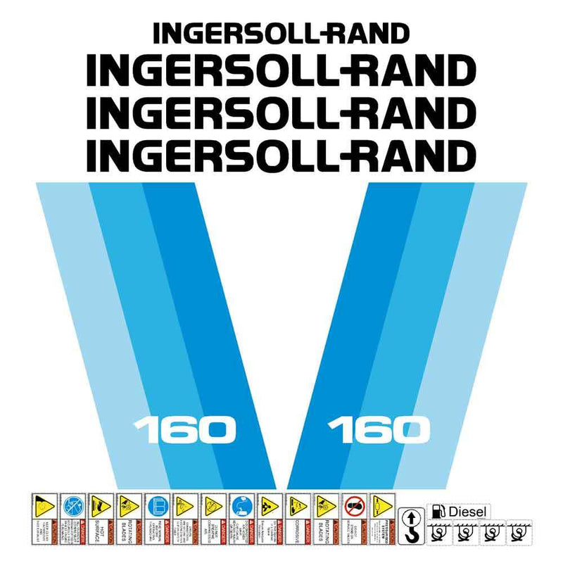 Ingersoll Rand IR P160 Decals Stickers
