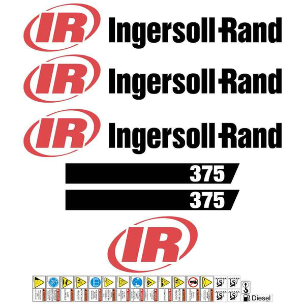 Ingersoll Rand HP375 Decals Stickers