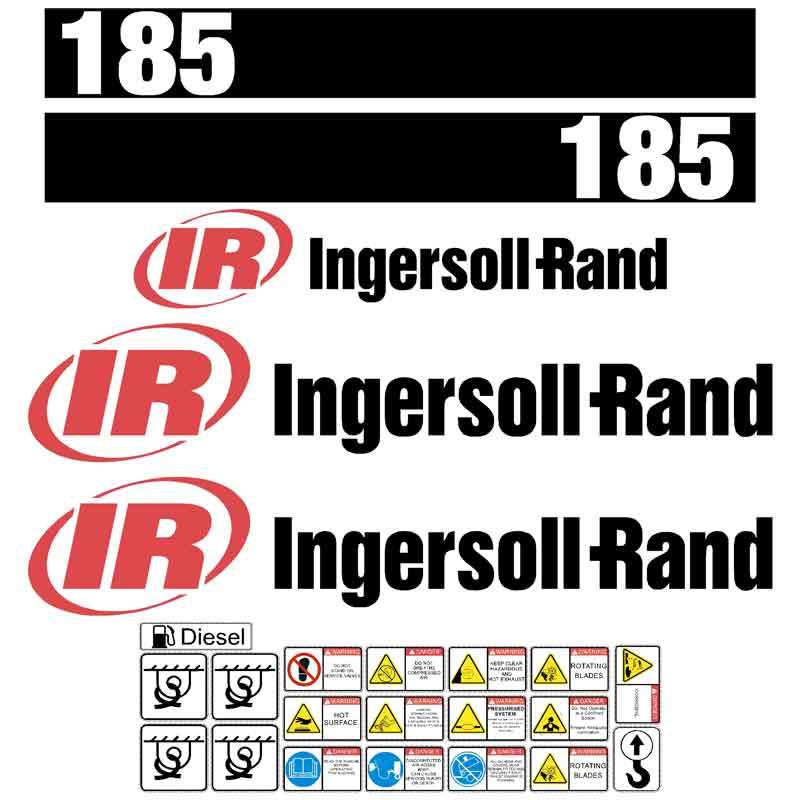Ingersoll Rand 185 Compressor Decals Stickers