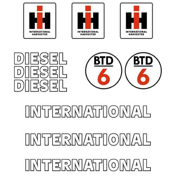 International BTD6 Drott Decal Sticker Set