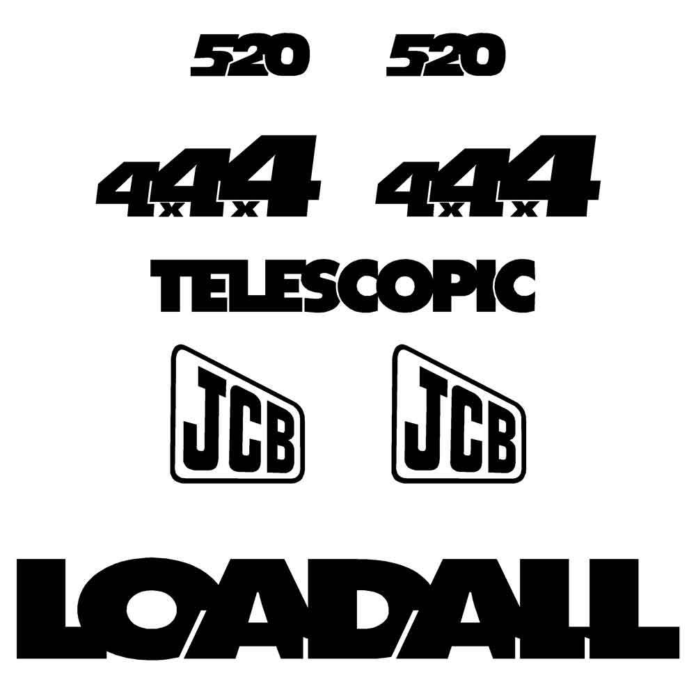 JCB 520 Loadall Telehandler Decals Stickers