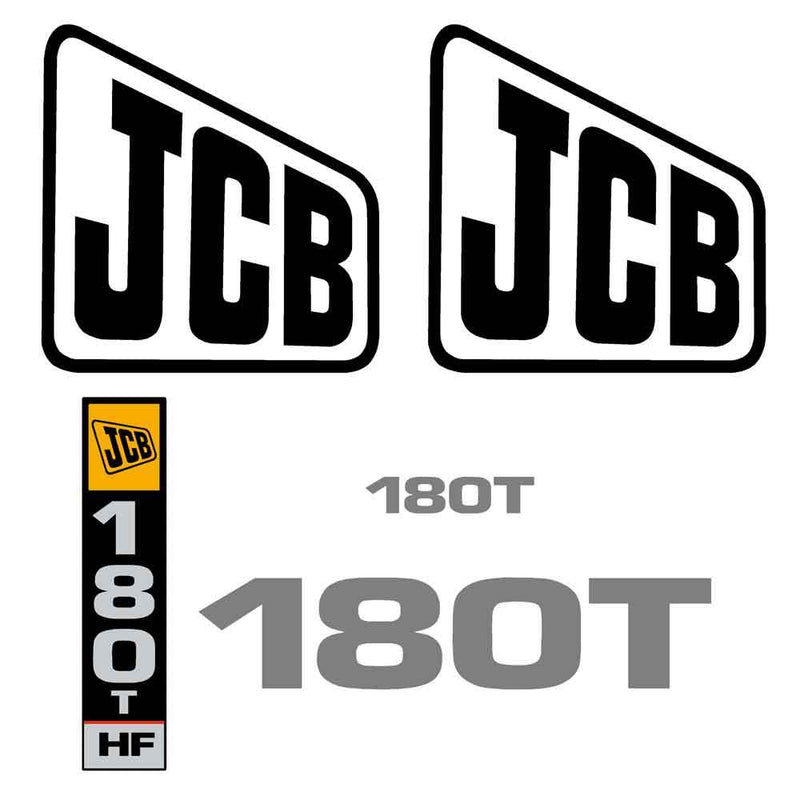JCB 180T Decal Sticker Set