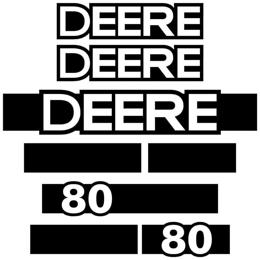 John Deere 80 Decals Stickers 