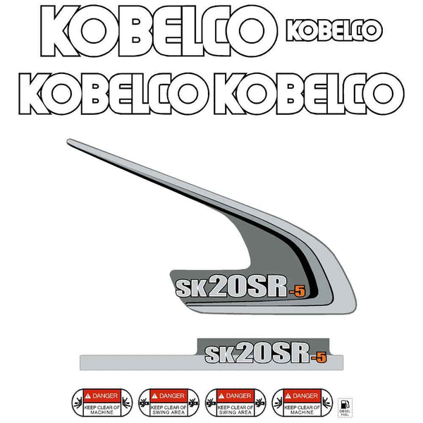 Kobelco SK20SR-5 Decals Stickers