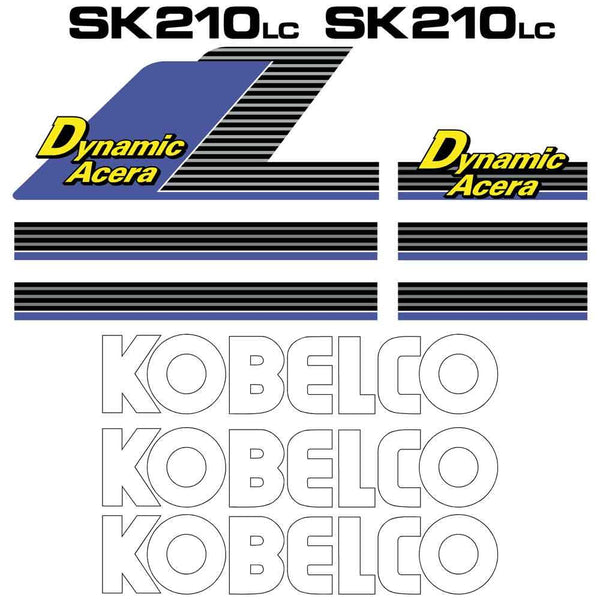 Kobelco SK210LC Dynamic Acera Decals Stickers