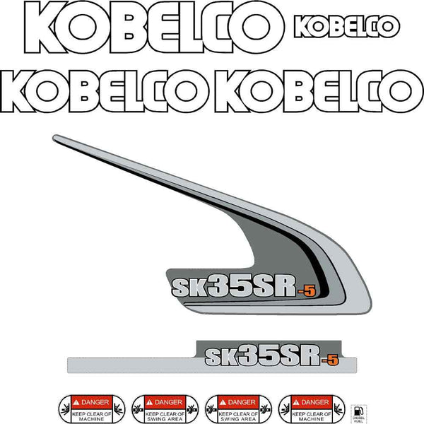 Kobelco SK35SR-5 Decals Stickers