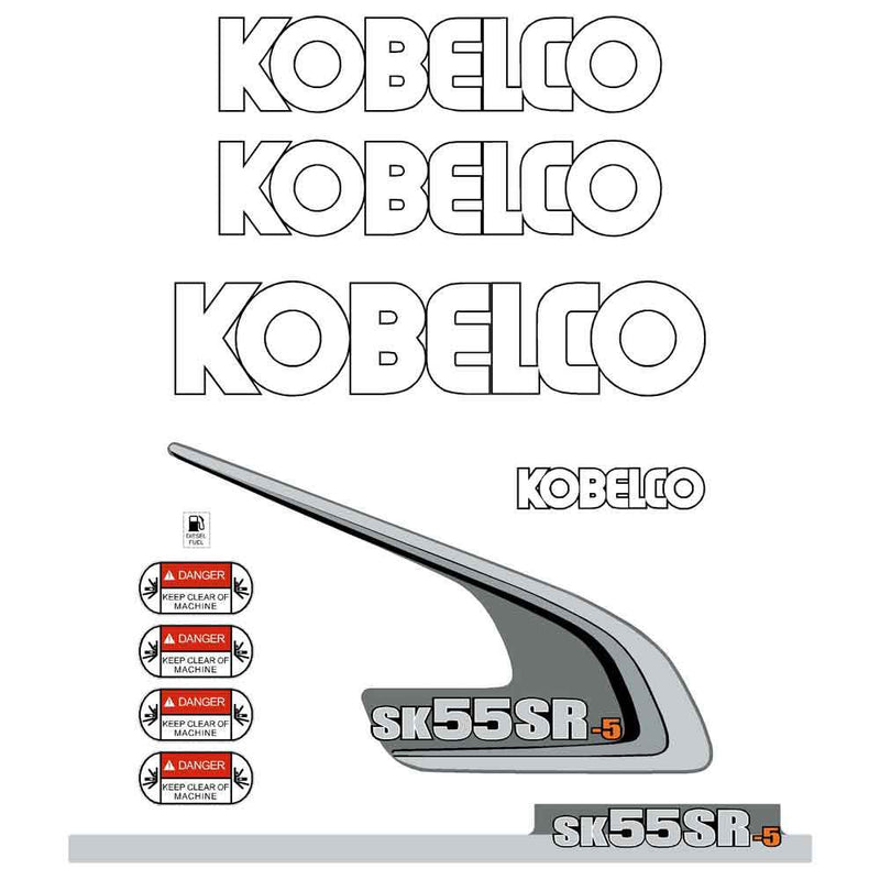 Kobelco SK55SR-5 Decals Stickers