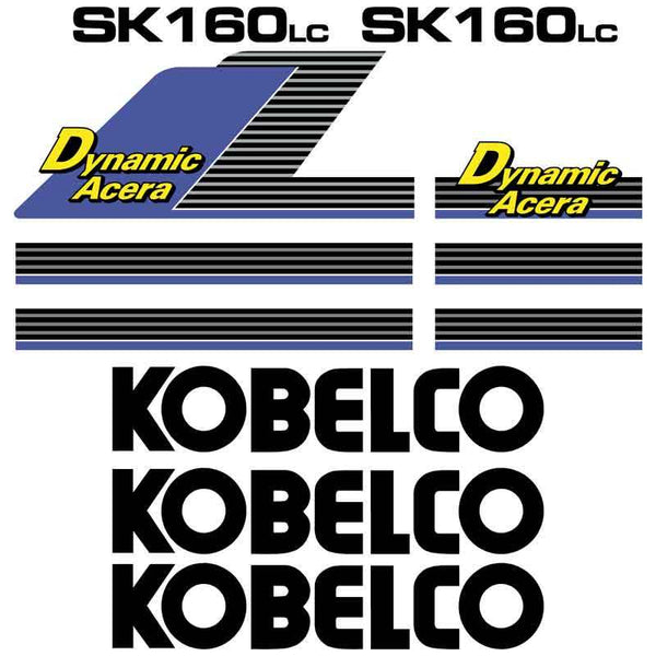 Kobelco SK160LC Dynamic Acera Decals Stickers