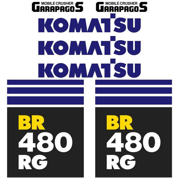 Komatsu BR480 Decals Stickers