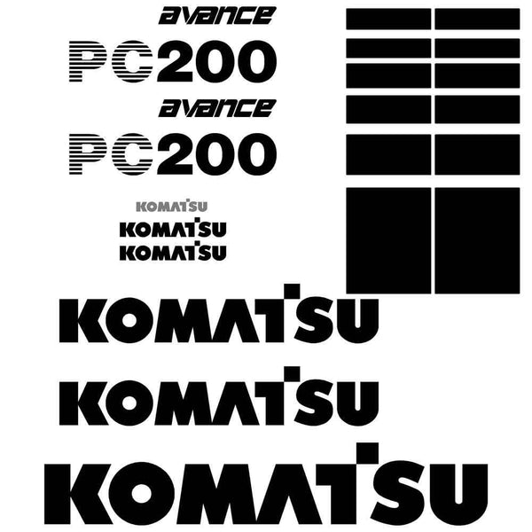 Komatsu PC200-6 Decal Sticker Set
