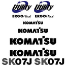 Komatsu SK07J Decals Stickers Set
