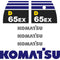 Komatsu D65EX-16 Decals Stickers 
