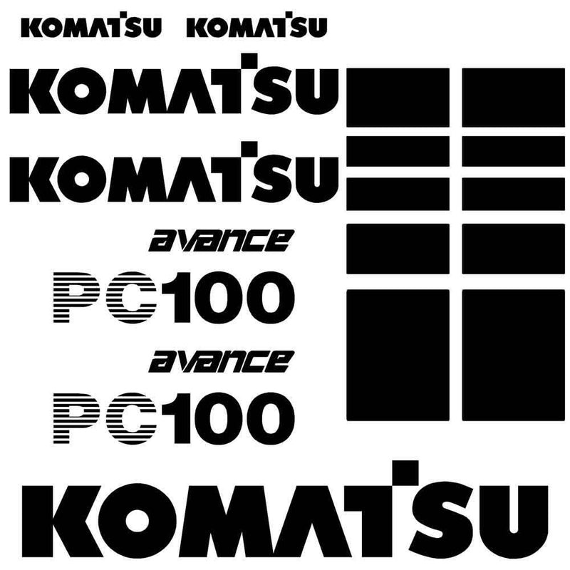 Komatsu PC100-6 Decal Sticker Set