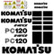 Komatsu PC120-6 Decal Sticker Set