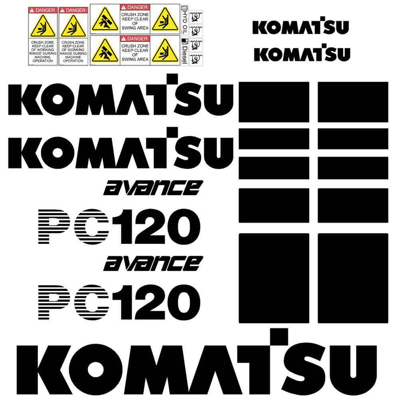 Komatsu PC120-6 Decal Sticker Set