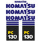 Komatsu PC130-7 Decals Stickers