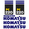 Komatsu PC220-7 Decals Stickers